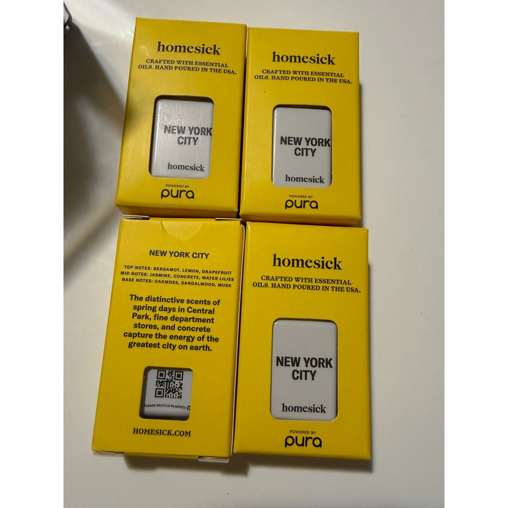 Homesick New York City Pura Smart Home Fragrance Diffuser Refill Lot of 4 New